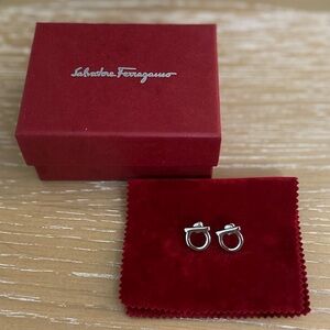 Salvatore Ferragamo Silver Hoop Earrings